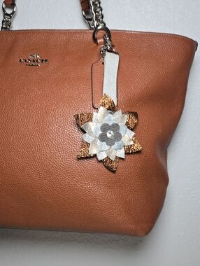 Handmade Leather Keychain Bag Charm